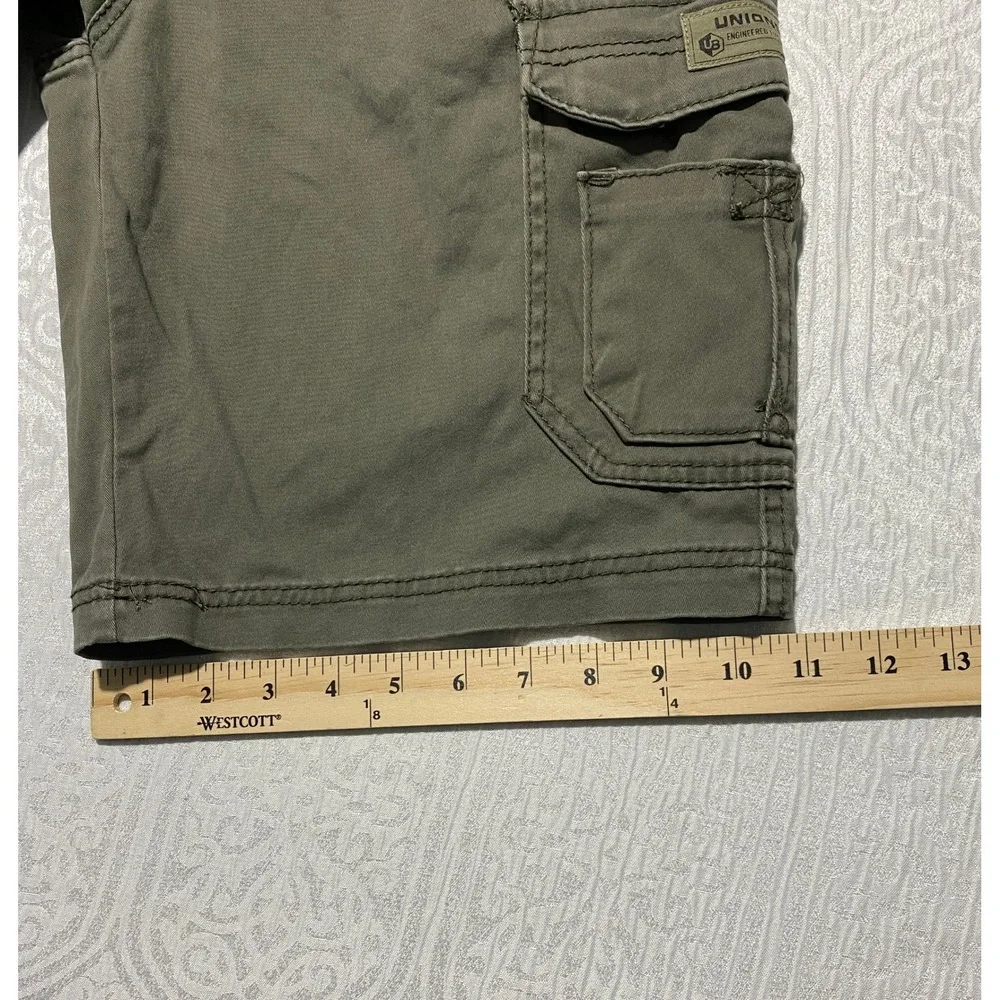 Unionbay Mens Size 34 Olive Green Cotton Blend Stretch Cargo Shorts Utility - Picture 6 of 8